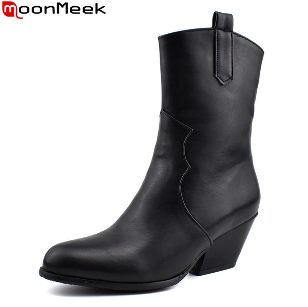 moonmeek 2020 new ankle boots for women round toe zip autumn winter boots slip on wedges high heels prom plus size 34-48, Black
moonmeek 2020 new ankle boots for women round toe zip autumn winter boots slip on wedges high heels prom plus size 34-48, Black