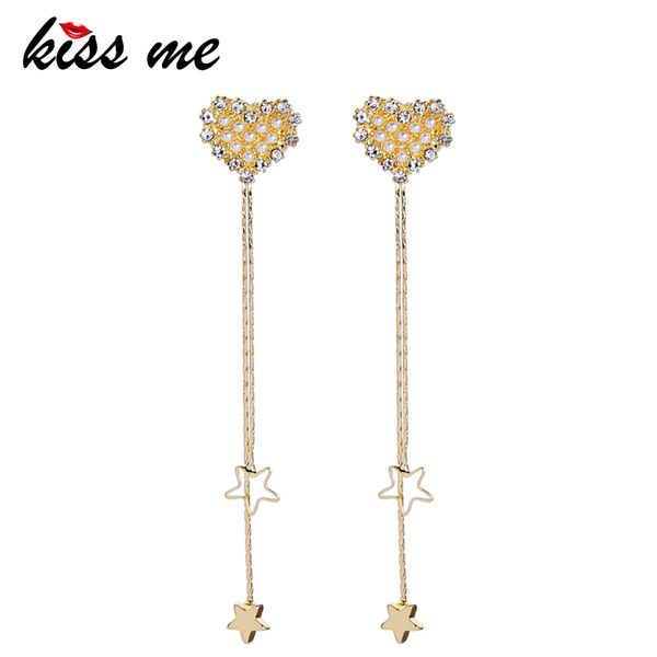 kissme korean earrings simple fashion gold color crystal heart drop earrings women accessories brincos, Silver
kissme korean earrings simple fashion gold color crystal heart drop earrings women accessories brincos, Silver