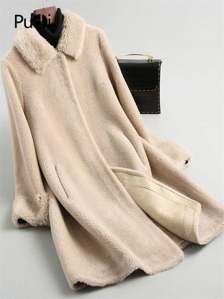 pudi a19005 2020 women fall/winter new fashion wool jacket lady a style with real lamb fur collar leisure wool coat, Black
pudi a19005 2020 women fall/winter new fashion wool jacket lady a style with real lamb fur collar leisure wool coat, Black