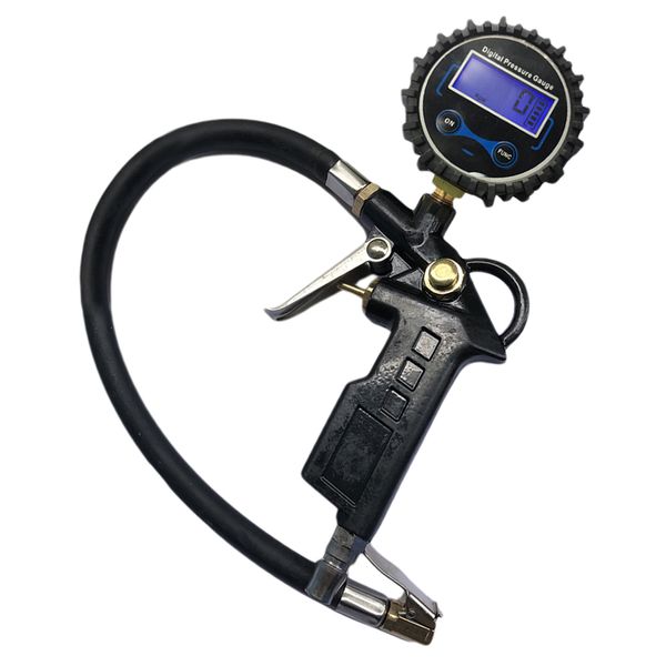 digital air tire pressure gauge - protect your tyre investment - air deflation/inflation - lock on chuck
digital air tire pressure gauge - protect your tyre investment - air deflation/inflation - lock on chuck