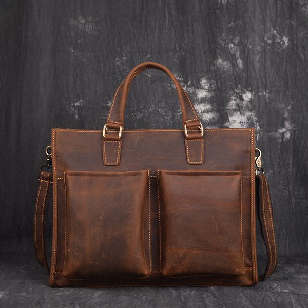 vintage men genuine leather crazy horse shoulder bag waterproof briefcase bag office handbag totes business
vintage men genuine leather crazy horse shoulder bag waterproof briefcase bag office handbag totes business