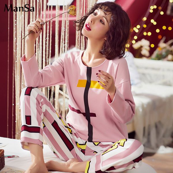 spring autumn women pyjamas 100% cotton long set loose lovely pink pajamas sets nightshirt sleepwear for women pijama mujer, Blue;gray
spring autumn women pyjamas 100% cotton long set loose lovely pink pajamas sets nightshirt sleepwear for women pijama mujer, Blue;gray