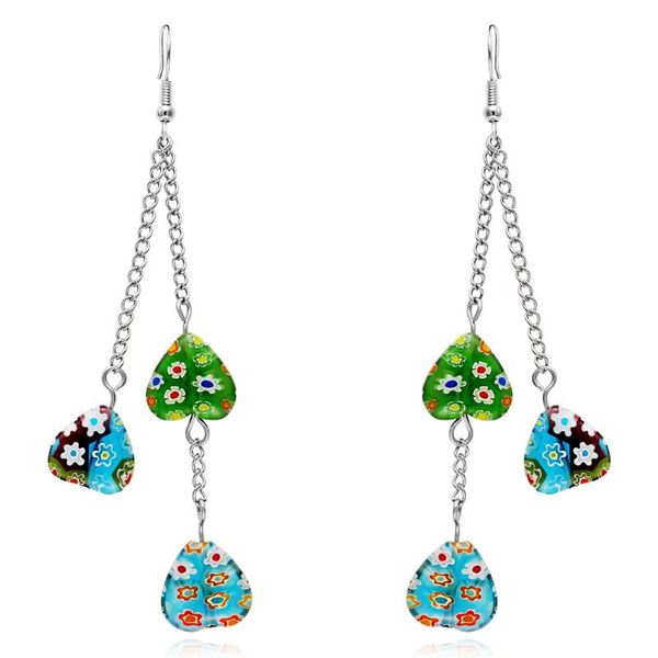 fashion glass long chain string heart drop earring green color women party wedding gift, Golden;silver
fashion glass long chain string heart drop earring green color women party wedding gift, Golden;silver