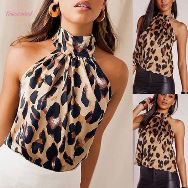 women blouses leopard print ladies shirts and halter blouse sleeveless womens clothing summer female blouses, White
women blouses leopard print ladies shirts and halter blouse sleeveless womens clothing summer female blouses, White
