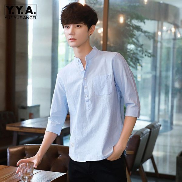 2019 summer slae mens cotton breathable shirts stand collar buttons half sleeve casual shirt loose fit streetwear 3xl, White;black
2019 summer slae mens cotton breathable shirts stand collar buttons half sleeve casual shirt loose fit streetwear 3xl, White;black