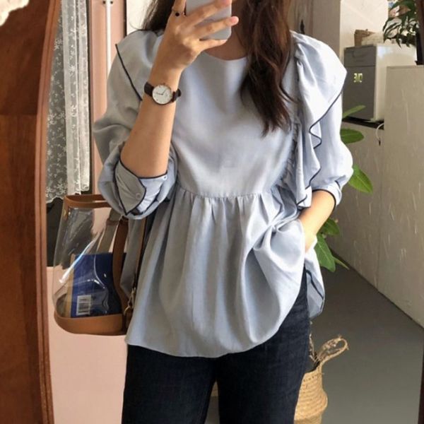 retro fresh blouse high waist skirt hem style shirt women ruffles puff sleeve chemise femme chemisier blusa mujer camisa, White
retro fresh blouse high waist skirt hem style shirt women ruffles puff sleeve chemise femme chemisier blusa mujer camisa, White