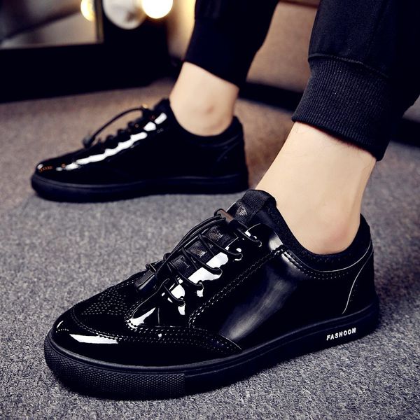 men casual shoes spring autumn classic fashion male lace up flats pu leather shoes comfortable sneakers, Black
men casual shoes spring autumn classic fashion male lace up flats pu leather shoes comfortable sneakers, Black