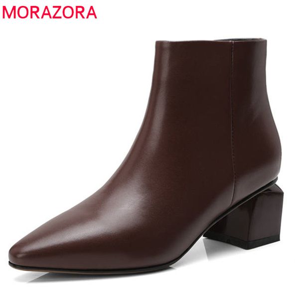 morazora 2020 new fashion genuine leather ankle boots pointed high heels autumn boots women shoes elegant dress shoes black
morazora 2020 new fashion genuine leather ankle boots pointed high heels autumn boots women shoes elegant dress shoes black
