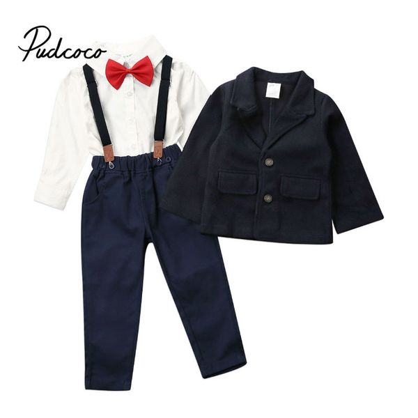 1-7y newborn baby boy christmas party gentleman clothes sets striped dress shirt bow-knot+long pants+coat outfits formal set, White
1-7y newborn baby boy christmas party gentleman clothes sets striped dress shirt bow-knot+long pants+coat outfits formal set, White