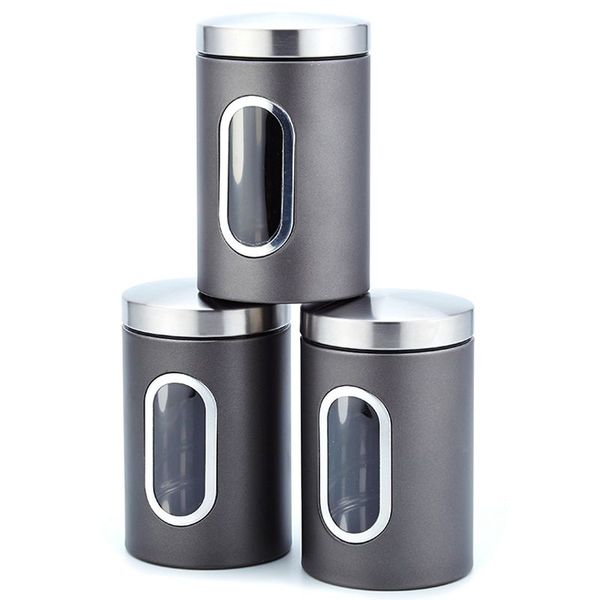 storage bottles & jars 3pcs 11x16.5cm stainless steel tank high-grade fresh-keeping sealed coffee canisters box creatives home gift
storage bottles & jars 3pcs 11x16.5cm stainless steel tank high-grade fresh-keeping sealed coffee canisters box creatives home gift