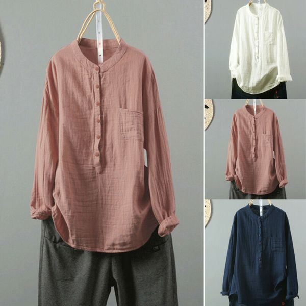 new fashion womens loose blouses linen long sleeve autumn solid shirts casual loose shirt soft tee -2xl, White
new fashion womens loose blouses linen long sleeve autumn solid shirts casual loose shirt soft tee -2xl, White