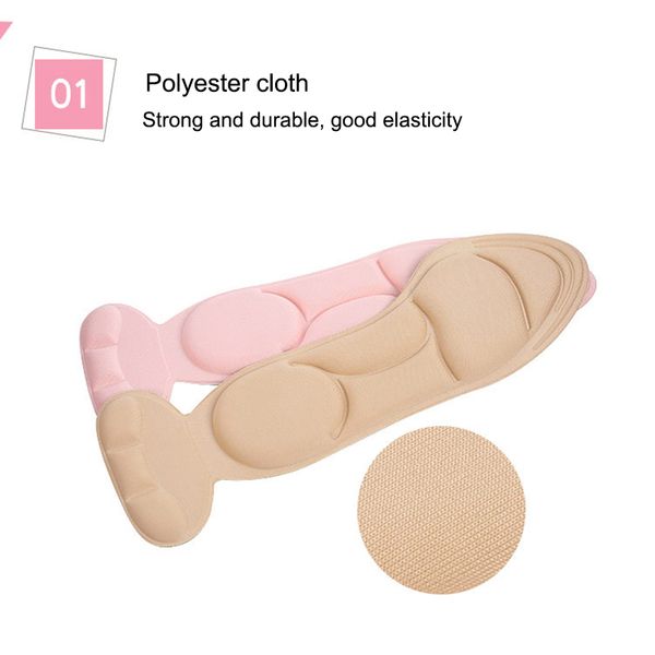 selling 1 pair insole pad inserts heel post back breathable anti-slip for high heel shoe -b5, Black
