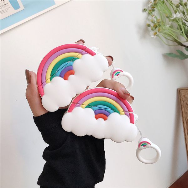 rainbow cloud silicone pvc protective bluetooth wireless headset cover for apple airpods pro charging case
rainbow cloud silicone pvc protective bluetooth wireless headset cover for apple airpods pro charging case