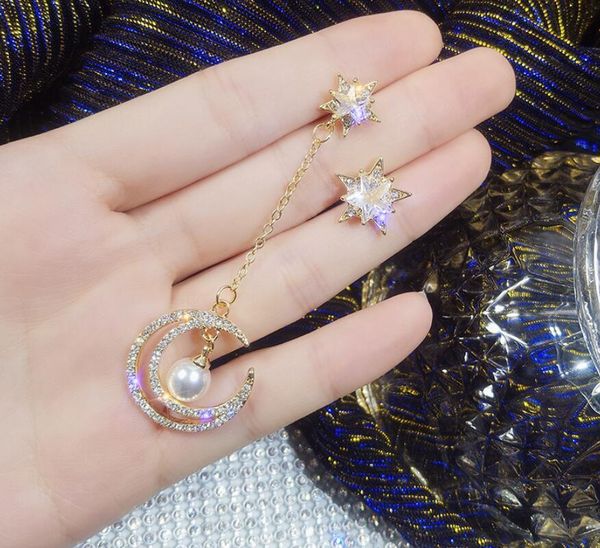 2pairs crystal star women dangle earrings asymmetric star girl with long earrings for women drops earring tassel earrings, Golden
2pairs crystal star women dangle earrings asymmetric star girl with long earrings for women drops earring tassel earrings, Golden