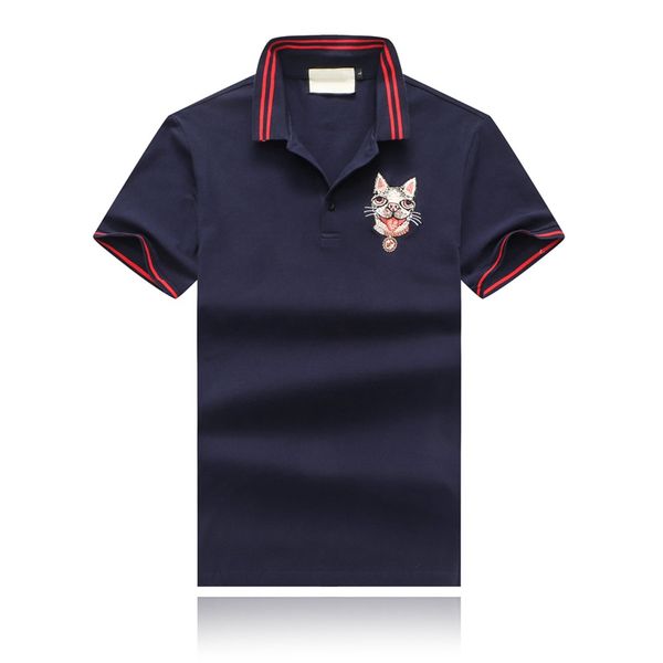 19ss это лето новый фронт chest cat pattern вышитая отворотом конструктор polo t shirt чистого хлопка высокого класса мужская одежда дизайне, White;black
19ss это лето новый фронт chest cat pattern вышитая отворотом конструктор polo t shirt чистого хлопка высокого класса мужская одежда дизайне, White;black