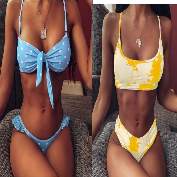 one piece bikinis set tie dye gradual gathering dots retro knot bubble sleeve wave point v-neck bikini youfine high waist discount cheap 
one piece bikinis set tie dye gradual gathering dots retro knot bubble sleeve wave point v-neck bikini youfine high waist discount cheap