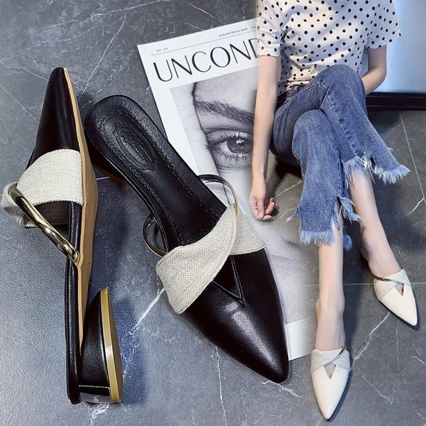 baotou half slippers women 2020 spring and summer new fashion outdoor sandals women low-heeled shoes, Black
baotou half slippers women 2020 spring and summer new fashion outdoor sandals women low-heeled shoes, Black