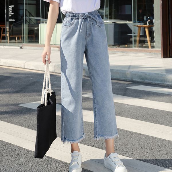 spring new autumn large size 3xl jeans fashion loose wide leg pants nine pants was thin elastic waist loose high waist female, Blue
spring new autumn large size 3xl jeans fashion loose wide leg pants nine pants was thin elastic waist loose high waist female, Blue