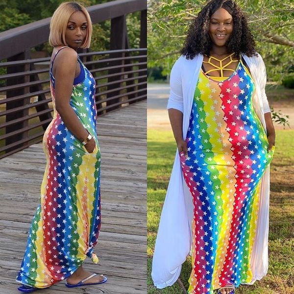 striped print loose suspender dresses ladies maxi dress female clothing womens designer long dress fashion rainbow, Black;gray
striped print loose suspender dresses ladies maxi dress female clothing womens designer long dress fashion rainbow, Black;gray