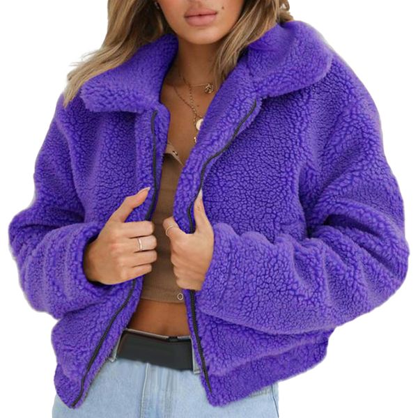 winter thick zipper lapel fleece fur coat women warm lamb wool coat female jacket pocket overcoat short outerwear casaco a4, Black
winter thick zipper lapel fleece fur coat women warm lamb wool coat female jacket pocket overcoat short outerwear casaco a4, Black