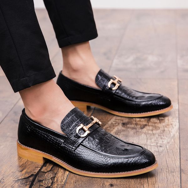 2019 men's crocodile formal dress shoes men wedding party loafers business brogue shoes luxury designer genuine leather shoes, Black
2019 men's crocodile formal dress shoes men wedding party loafers business brogue shoes luxury designer genuine leather shoes, Black