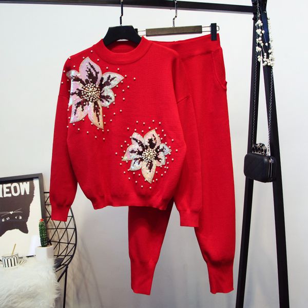 sequined вышивка бисером свитер штаны высокомарочное новый 2018 дизайнер костюма runway set женская set, Gray
sequined вышивка бисером свитер штаны высокомарочное новый 2018 дизайнер костюма runway set женская set, Gray