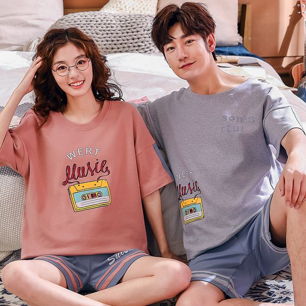 cotton couple pajamas set cute printing summer pyjamas women loungewear lover pyjama femme men's sleepwear home clothing -3xl, Blue;gray
cotton couple pajamas set cute printing summer pyjamas women loungewear lover pyjama femme men's sleepwear home clothing -3xl, Blue;gray