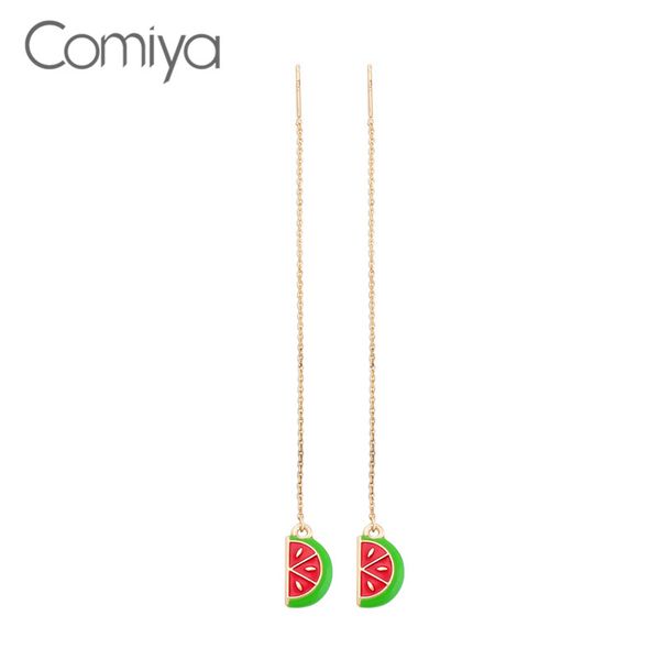 comiya statement dangle earrings for women long gold color links enamel watermelon pendant elegant vintage brincos drop earring, Silver
comiya statement dangle earrings for women long gold color links enamel watermelon pendant elegant vintage brincos drop earring, Silver