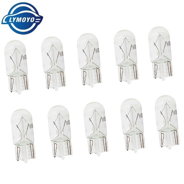 

100pcs car t10 xenon w5w 194 158 wedge 4300k 12v 5w halogen bulb signal interior lights reading light plate lamp light source