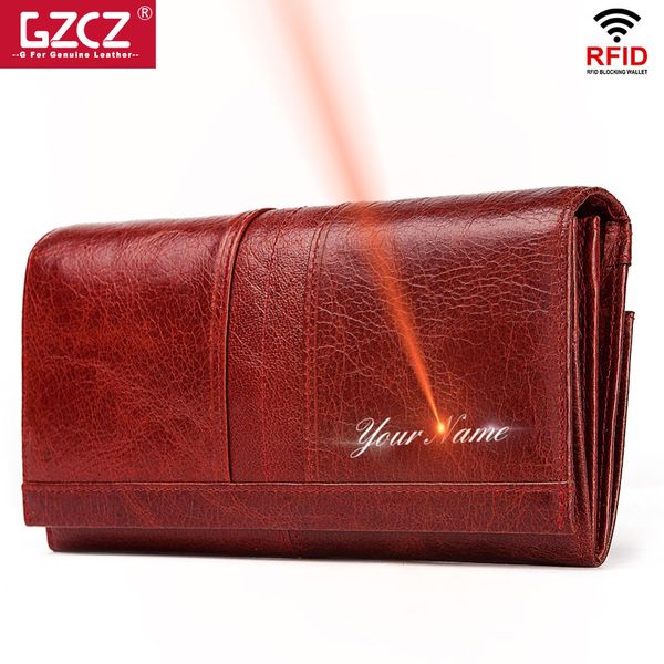 gzcz genuine leather wallet women handmade coin purse female clutch portomonee clamp phone bag long pouch card holder for lady, Red;black
gzcz genuine leather wallet women handmade coin purse female clutch portomonee clamp phone bag long pouch card holder for lady, Red;black