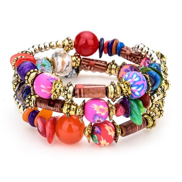 caramics beads three-layer gravel bracelet women bangles natural stone crystal beads bracelet, Black
caramics beads three-layer gravel bracelet women bangles natural stone crystal beads bracelet, Black