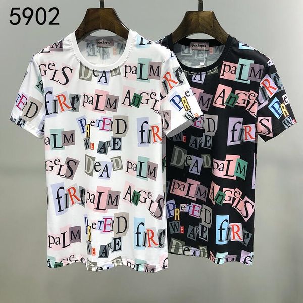 men designer t shirts summer casual tee mens loose luxury shirt letters print fashion street wear brand tee shirt #h12, White;black