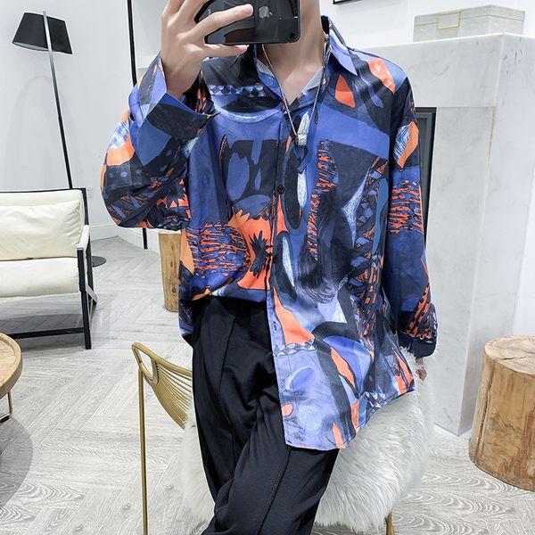 yasuguoji new 2019 autumn korean fashion printed long sleeve shirt men hip mens loose silk shirt men high quality, White;black
yasuguoji new 2019 autumn korean fashion printed long sleeve shirt men hip mens loose silk shirt men high quality, White;black