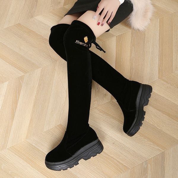 overknee woman autumn winter non-slip thin elastic high long boots winter boots women shoes, Black
overknee woman autumn winter non-slip thin elastic high long boots winter boots women shoes, Black