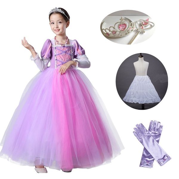 kids girls princess sofia rapunzel dresses full ball gown long party dress children clothing kids halloween cosplay costume, Red;yellow
kids girls princess sofia rapunzel dresses full ball gown long party dress children clothing kids halloween cosplay costume, Red;yellow