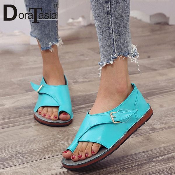 doratasia new ins large size flat sandals summer flip flop sandals women elegant low heel casual shoes woman, Black
doratasia new ins large size flat sandals summer flip flop sandals women elegant low heel casual shoes woman, Black