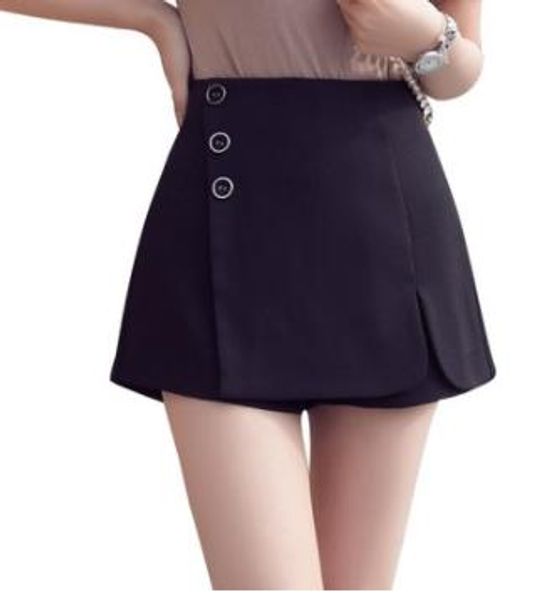 high waist wide leg short 2020 new a line irregular skirts shorts buttons slit hem shorts for women white dv984, Black
high waist wide leg short 2020 new a line irregular skirts shorts buttons slit hem shorts for women white dv984, Black