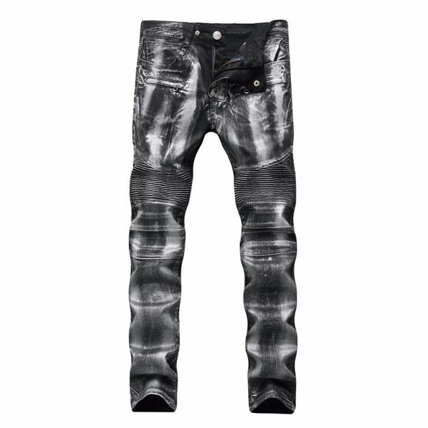 men's fashion designer ripped biker jeans men distressed moto denim joggers washed pleated jean pants black blue white
men's fashion designer ripped biker jeans men distressed moto denim joggers washed pleated jean pants black blue white