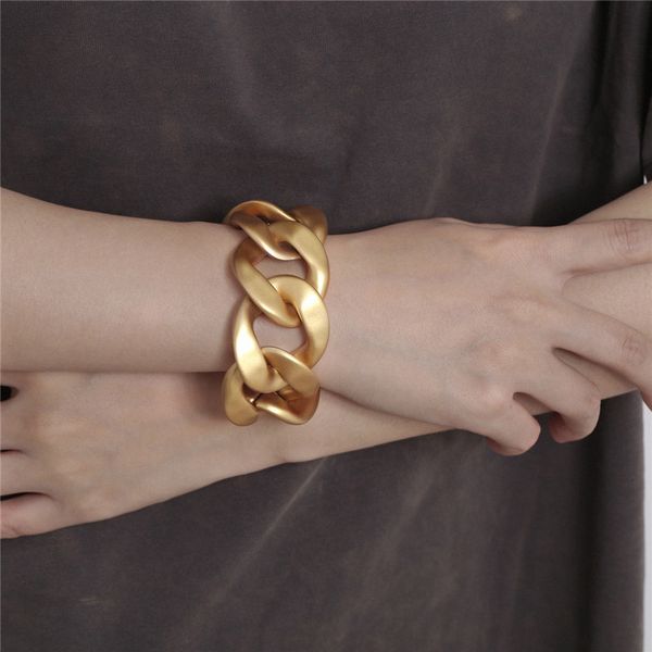 gold color punk exaggerated matte ccb chain bracelets for women hip hop rock bracelet jewelry, Black
gold color punk exaggerated matte ccb chain bracelets for women hip hop rock bracelet jewelry, Black
