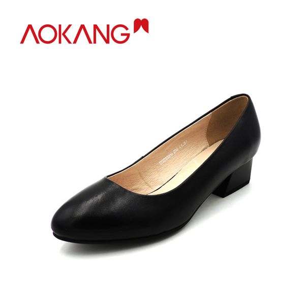 aokang dress shoes women genuine leather pumps woman thick heels rounf toe elegant shoes ladies pluz size, Black
aokang dress shoes women genuine leather pumps woman thick heels rounf toe elegant shoes ladies pluz size, Black