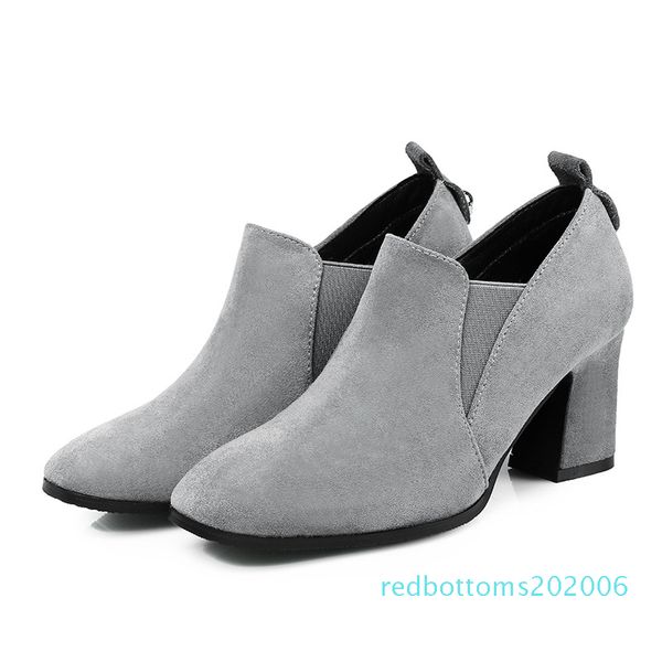 2019 autumn shoes suede brown boots women block 7cm high heels short fashion boots party prom block heels shoes r06, Black
2019 autumn shoes suede brown boots women block 7cm high heels short fashion boots party prom block heels shoes r06, Black
