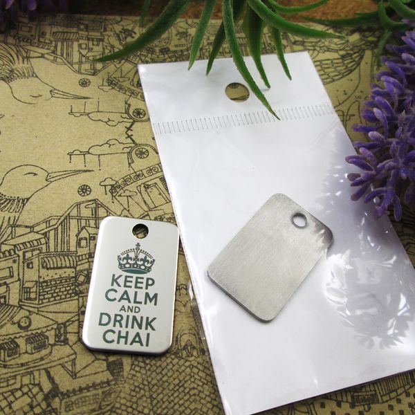 40pcs--"keep calm and drink chai"stainless steel charms more style for choosing diy charms pendants for necklace, Bronze;silver
40pcs--"keep calm and drink chai"stainless steel charms more style for choosing diy charms pendants for necklace, Bronze;silver