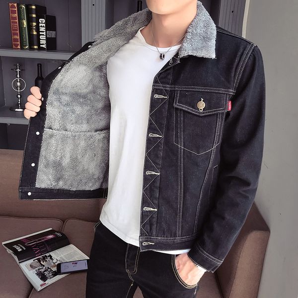 2019 winter cowboy plus velvet jacket men thick korean-style youth jacket casual warm cowboy clothes men's top, Black;brown
2019 winter cowboy plus velvet jacket men thick korean-style youth jacket casual warm cowboy clothes men's top, Black;brown