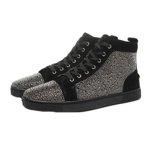 designer shoes brand studded spikes flats shoes red bottoms shoes luxury mens womens party lovers genuine leather sneakers size 36-46 r2o, Black 
designer shoes brand studded spikes flats shoes red bottoms shoes luxury mens womens party lovers genuine leather sneakers size 36-46 r2o, Black