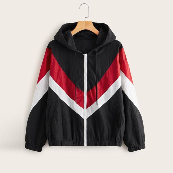 womens casual jackets coats womens long sleeve patchwork thin skin suits hooded zip stitching outwear coat jaqueta, Black;red
womens casual jackets coats womens long sleeve patchwork thin skin suits hooded zip stitching outwear coat jaqueta, Black;red