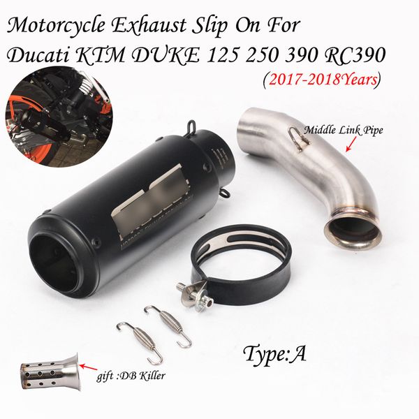 motorcycle full exhaust system slip on for duke 125 250 390 rc390 2017 2018 2019 year exhaust muffler pipe
motorcycle full exhaust system slip on for duke 125 250 390 rc390 2017 2018 2019 year exhaust muffler pipe