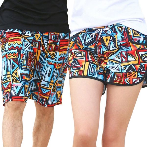 men women couple swim trunks colorful geometric abstract print summer beach shorts surfing running sports drawstring boardshorts, White;black
men women couple swim trunks colorful geometric abstract print summer beach shorts surfing running sports drawstring boardshorts, White;black