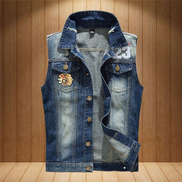men cowboy sleeveless jacket male tank top stock ripped jean jacket mens denim vest plus size jeans waistcoat, Black;white
men cowboy sleeveless jacket male tank top stock ripped jean jacket mens denim vest plus size jeans waistcoat, Black;white