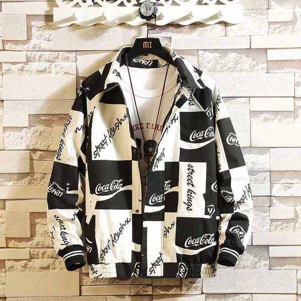 jacket men's new fashion casual stitching letter printing jacket men's fashion zipper slim spring and autumn high quality, Black;brown
jacket men's new fashion casual stitching letter printing jacket men's fashion zipper slim spring and autumn high quality, Black;brown