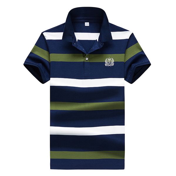 summer fold-down collar men stripes embroidery short-sleeved polo shirt large size casual short sleeve t-shirt men's, White;black
summer fold-down collar men stripes embroidery short-sleeved polo shirt large size casual short sleeve t-shirt men's, White;black